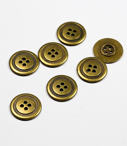 4 Hole Brass Button Size 32L x5